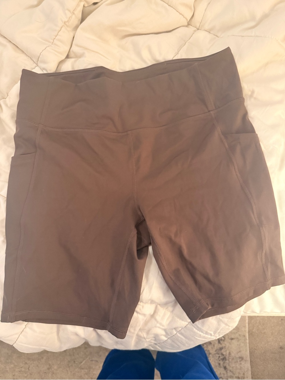 all in motion Women’s High-Rise Bike Shorts in Brown